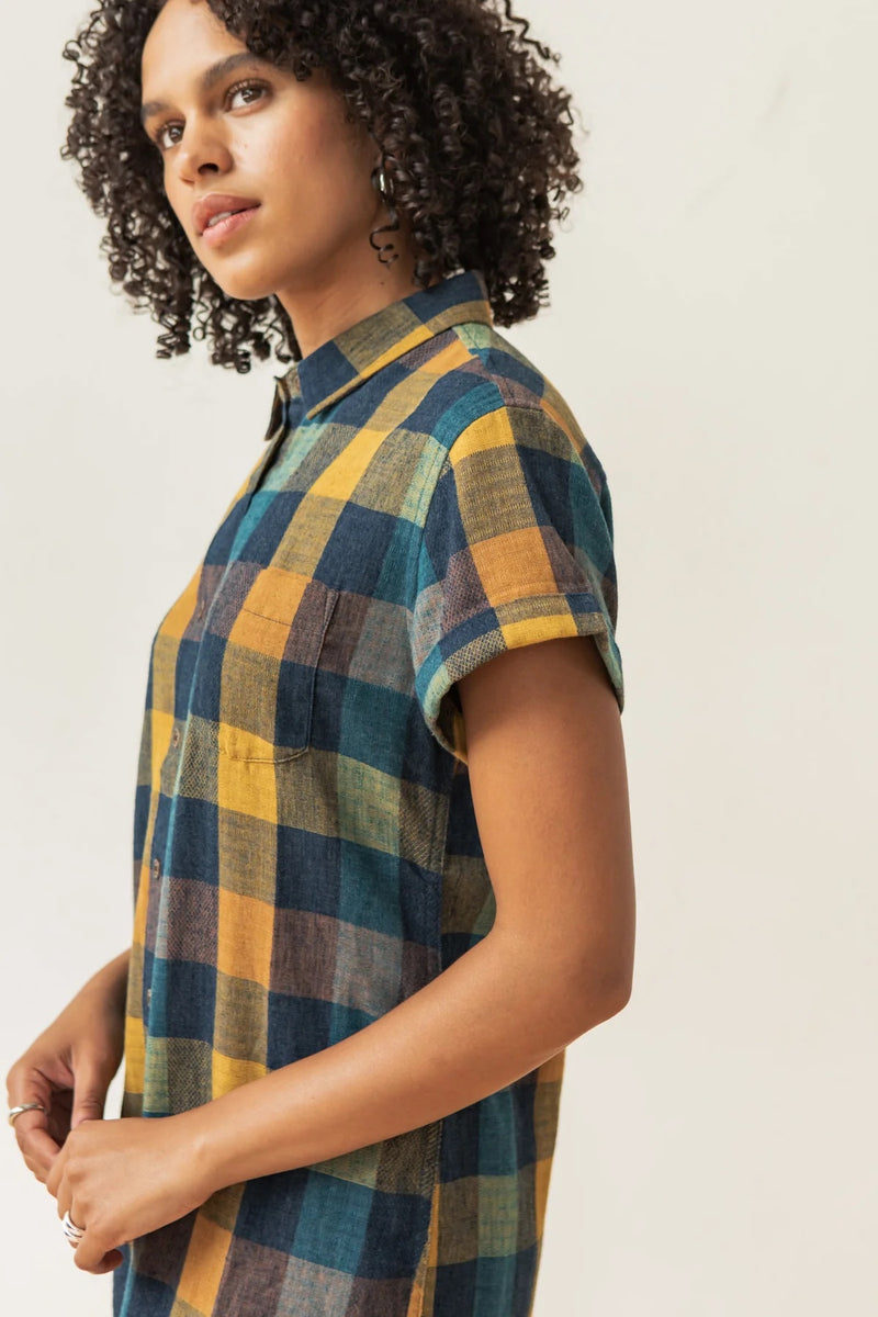 The Loren Shirt Dress - Moonbow Plaid