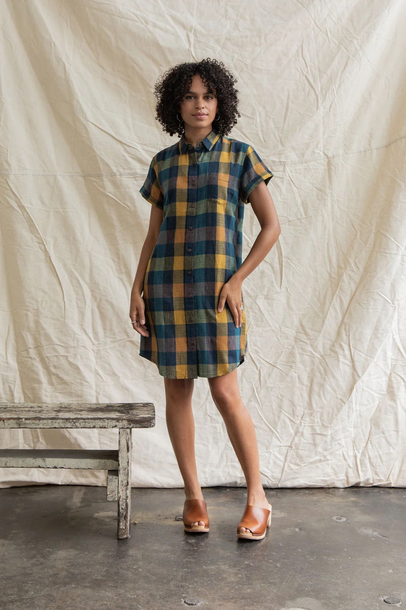 The Loren Shirt Dress - Moonbow Plaid