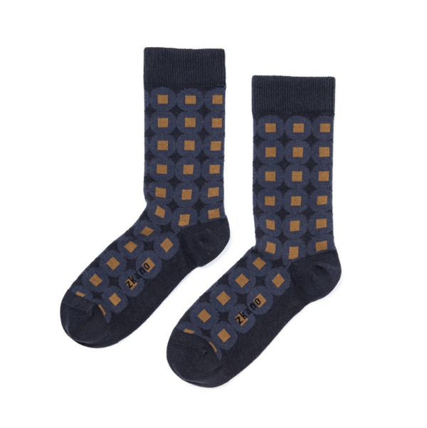 Mid Century Organic Cotton Crew Socks - Black