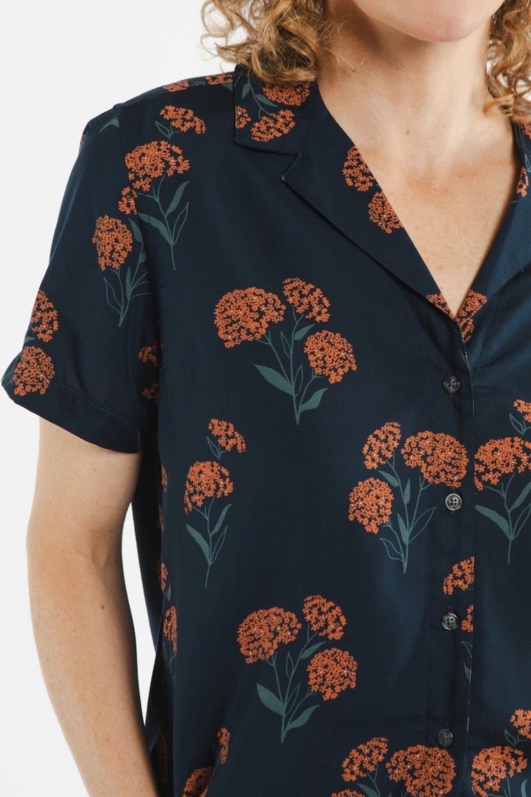 Mila Cropped Shirt in Wildflower Print