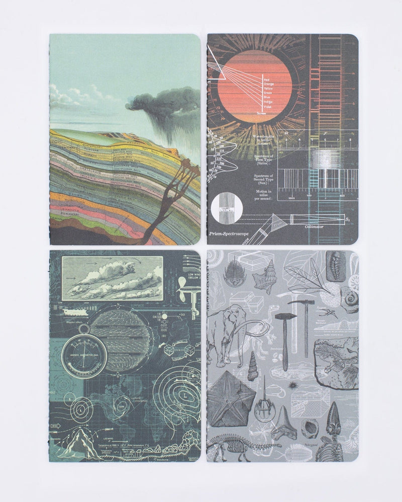 Natural History Pocket Notebook Set of 4
