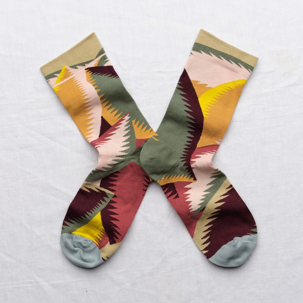 Bonne Maison Natural Abstract Sock