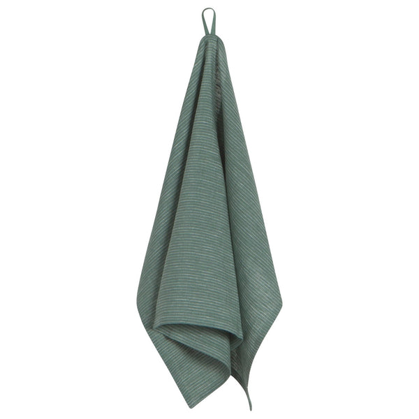 Pinstripe Linen Dish Towel - Jade