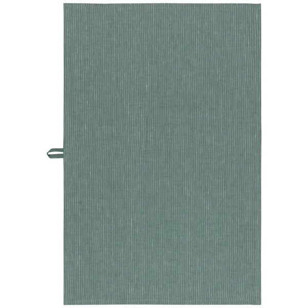 Pinstripe Linen Dish Towel - Jade