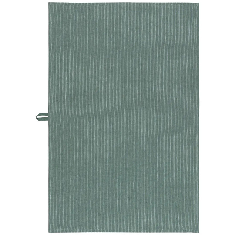 Pinstripe Linen Dish Towel - Jade