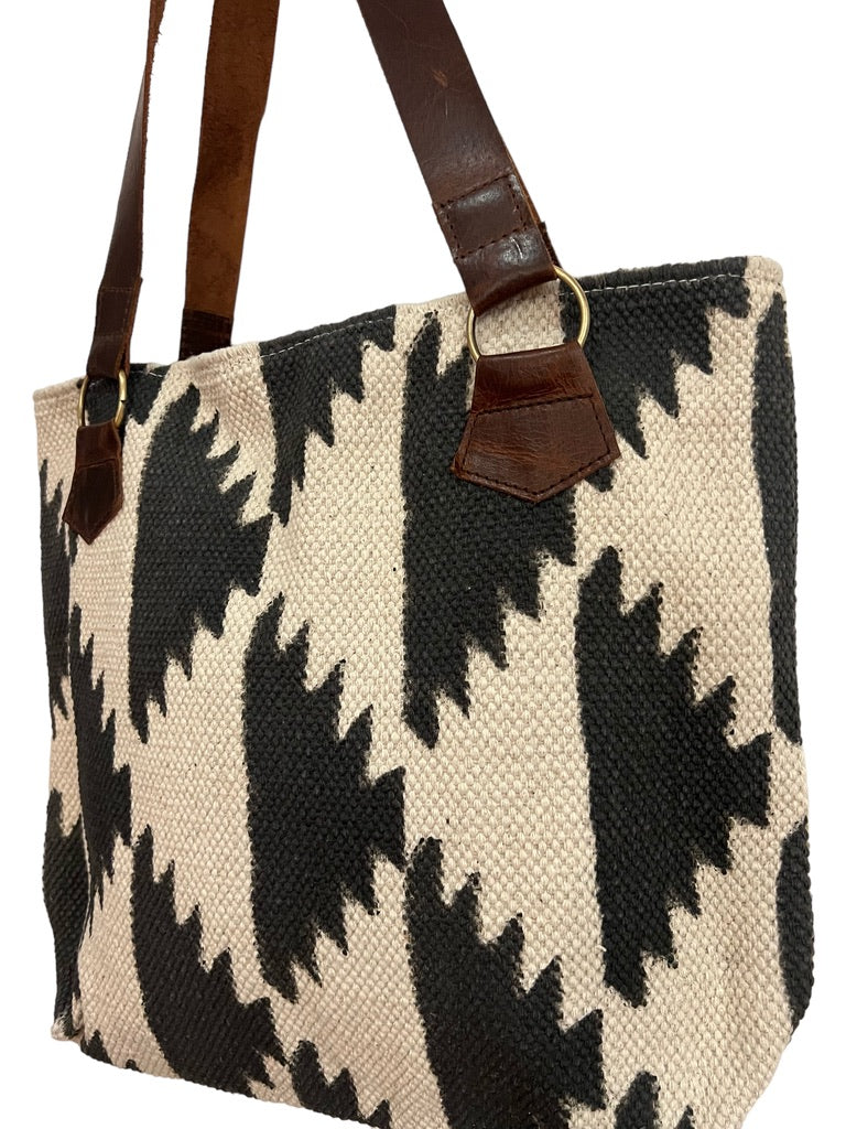 Pyramid Block Print Tote Bag