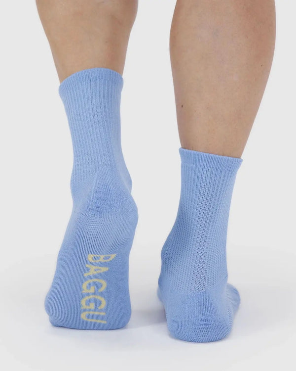 Baggu Ribbed Socks in French Blue