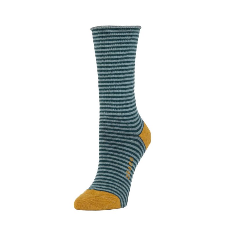 Rose Organic Cotton Roll Top Socks - Moonstone