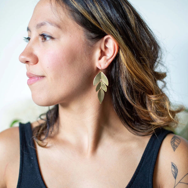 Sage Earring in Brass