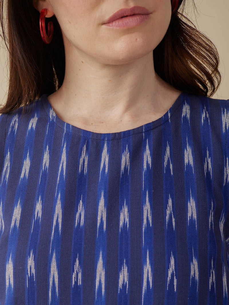 Shelby Shift Dress - Sapphire Ikat