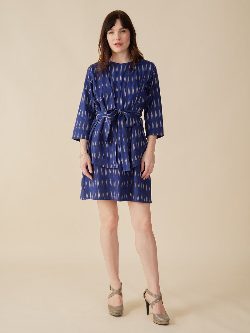 Shelby Shift Dress - Sapphire Ikat