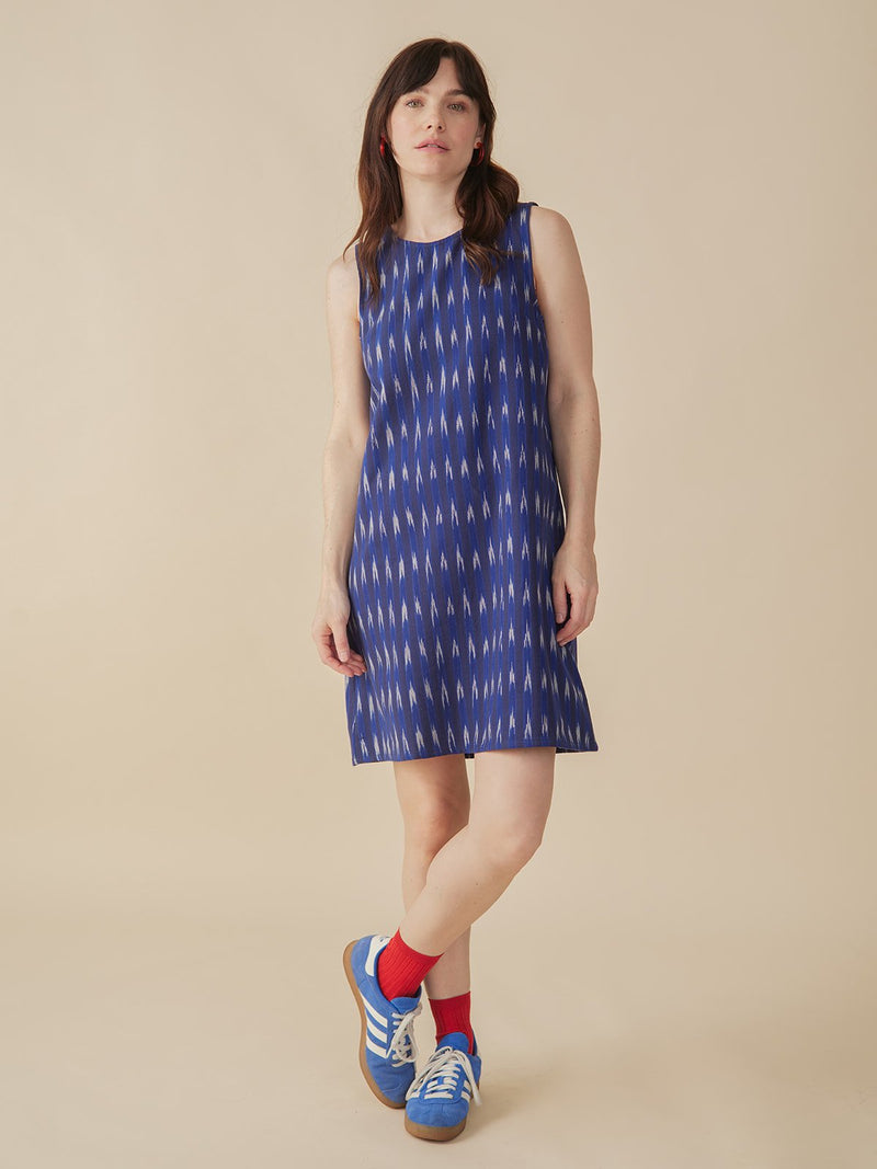 Shelby Shift Dress - Sapphire Ikat