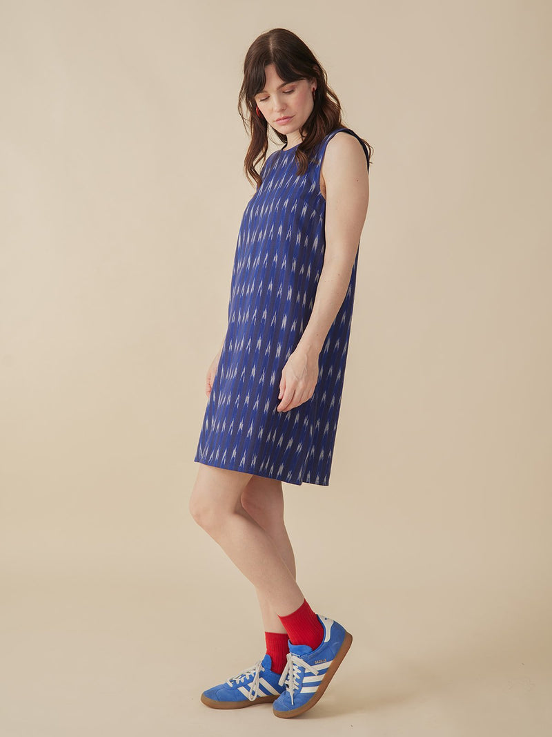 Shelby Shift Dress - Sapphire Ikat
