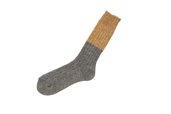 Wool & Cotton Slab Socks - Boston Cream Pie