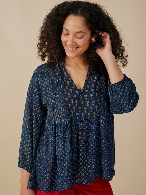 Sohla Blouse - Midnight Floral