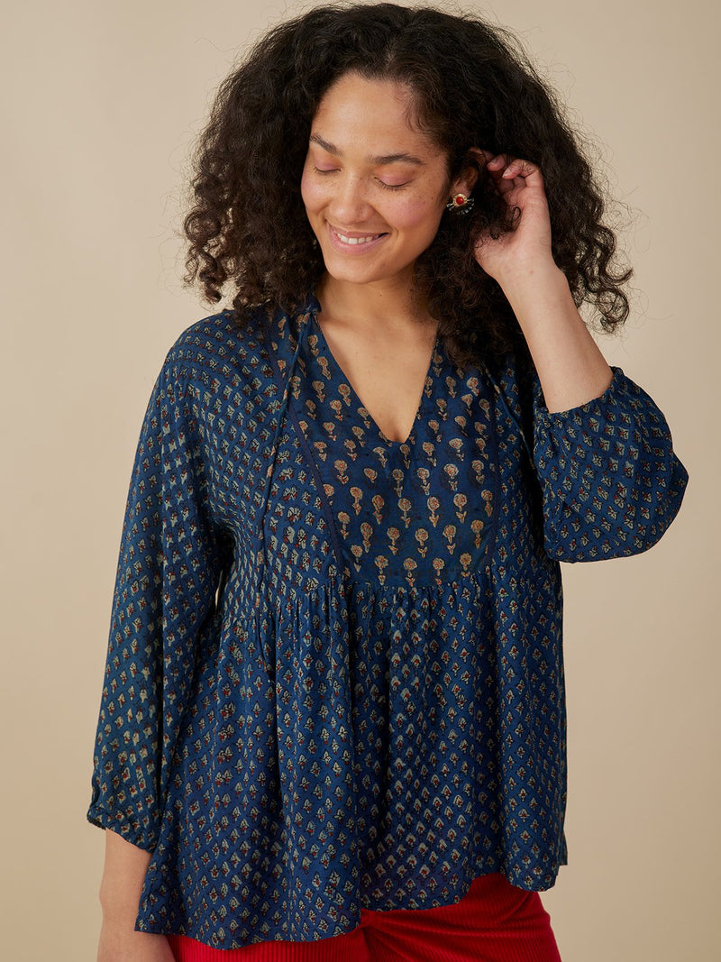 Sohla Blouse - Midnight Floral