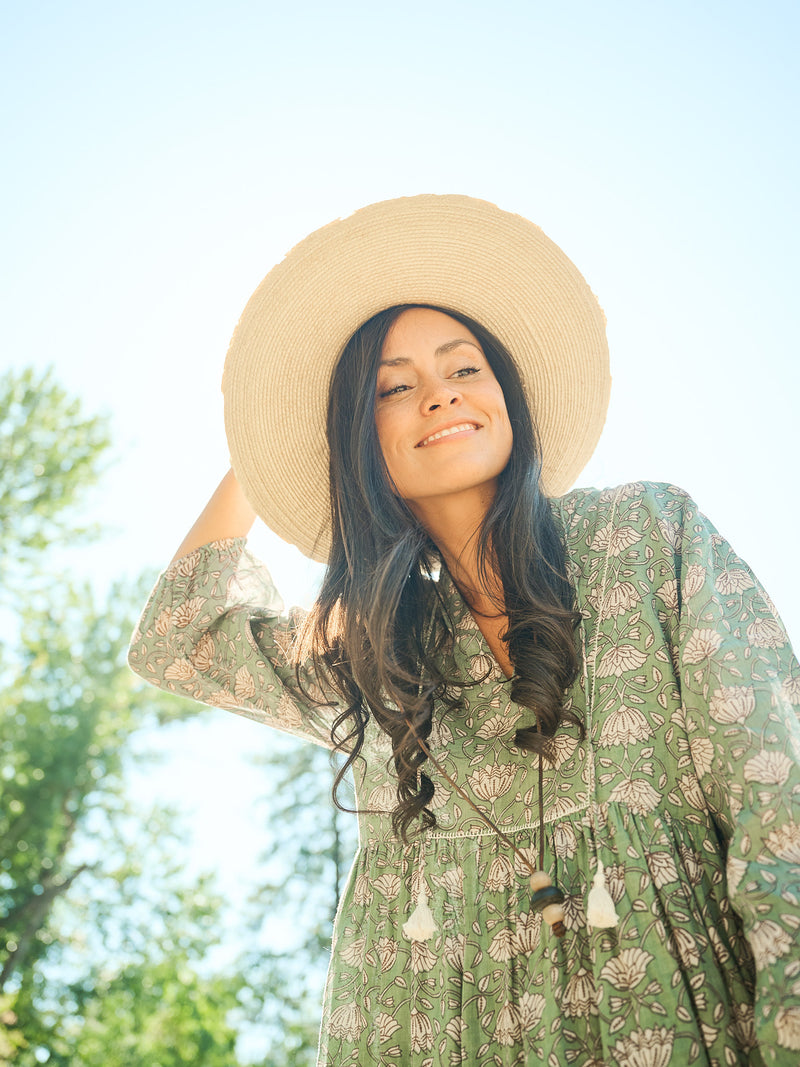 Sohla Mini Dress in Aegean Teal Floral