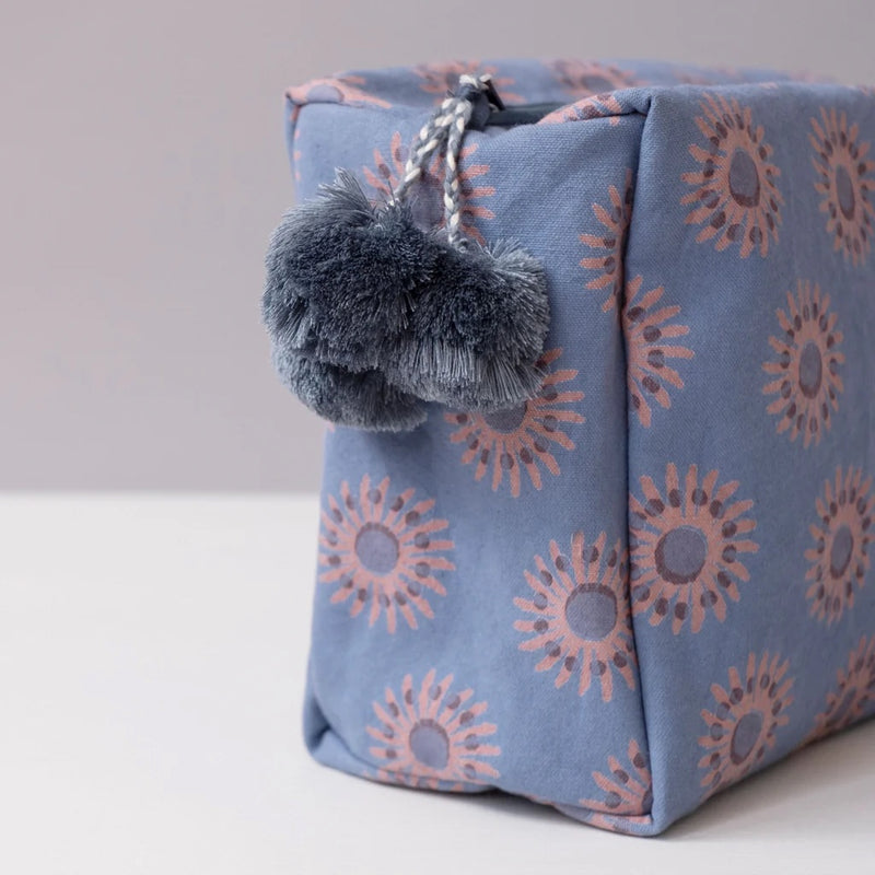 Sunflower Blue Toiletry Bag