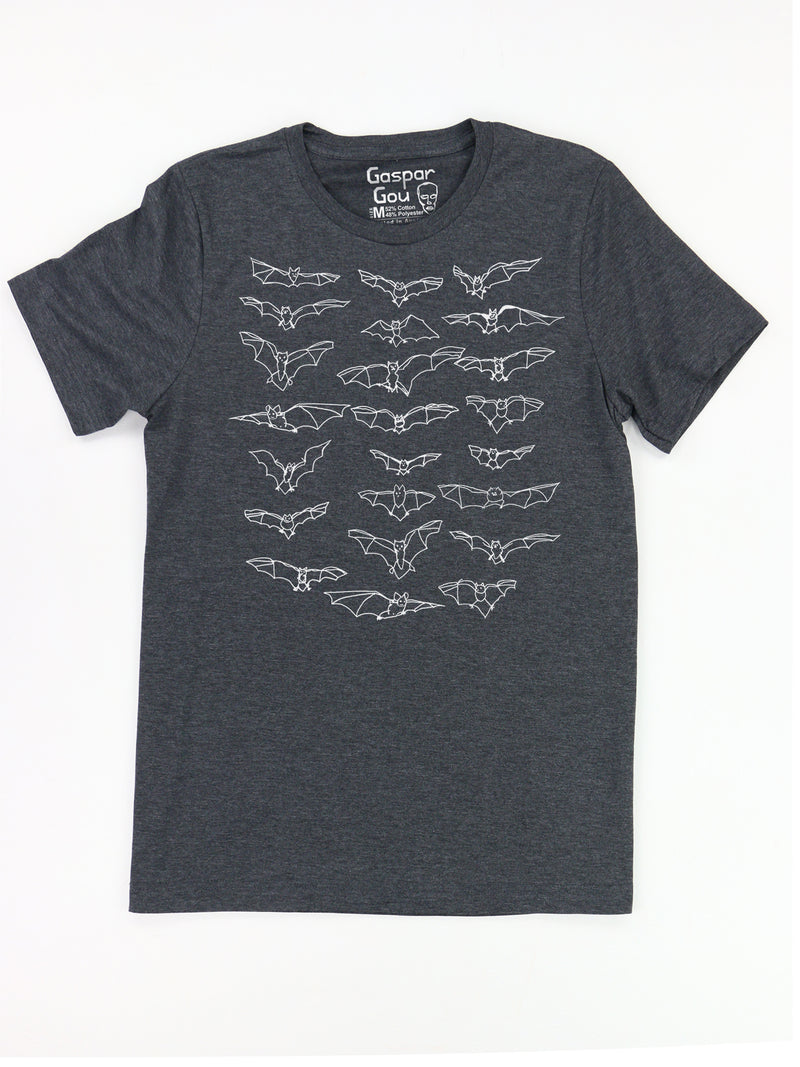 Bats Charlie Tee in Charcoal Heather