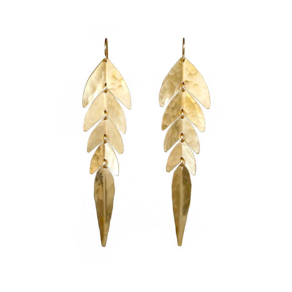 Small Swish Earrings in Brass