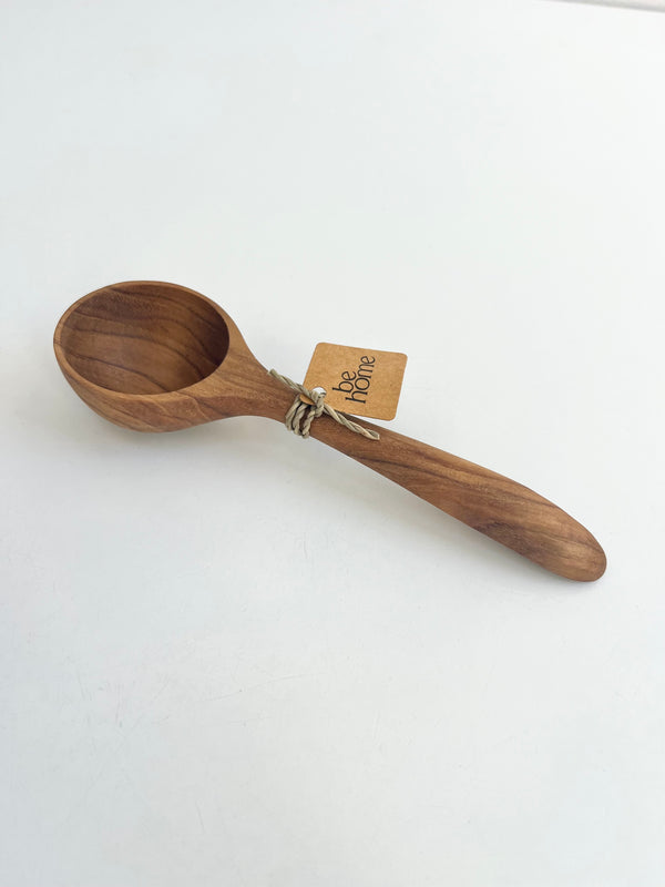 Teak Round Scoop