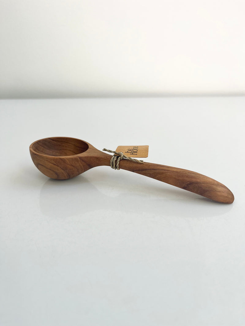 Teak Round Scoop