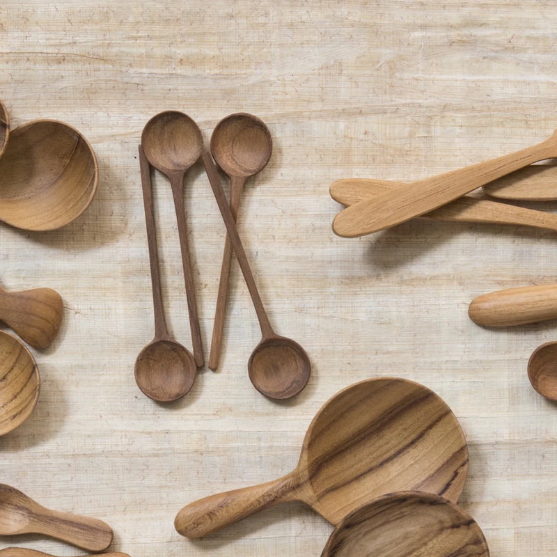 Teak Thin Spoons, set of 4