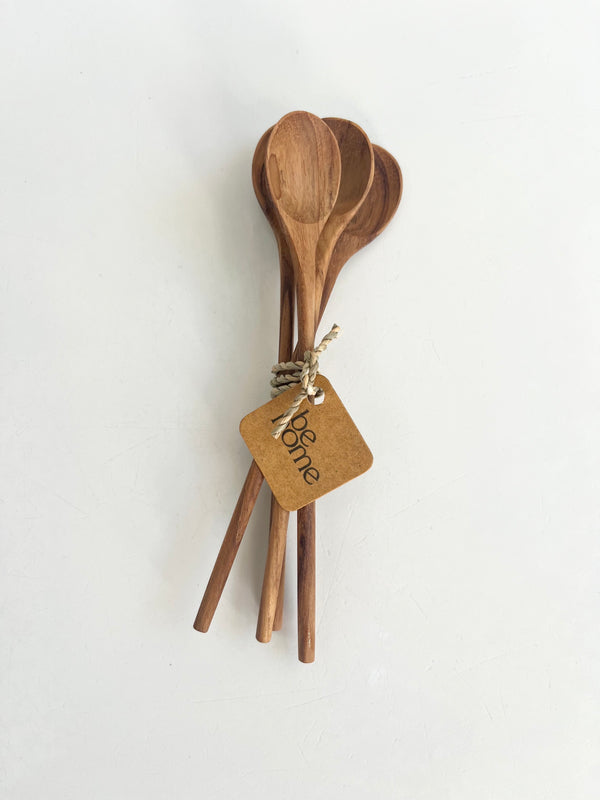 Teak Thin Spoons, set of 4