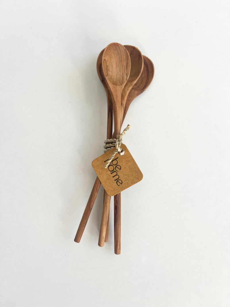 Teak Thin Spoons, set of 4