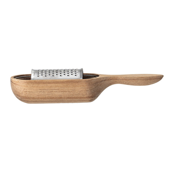 Acacia Wood and Stainless Steel Cheese Grater