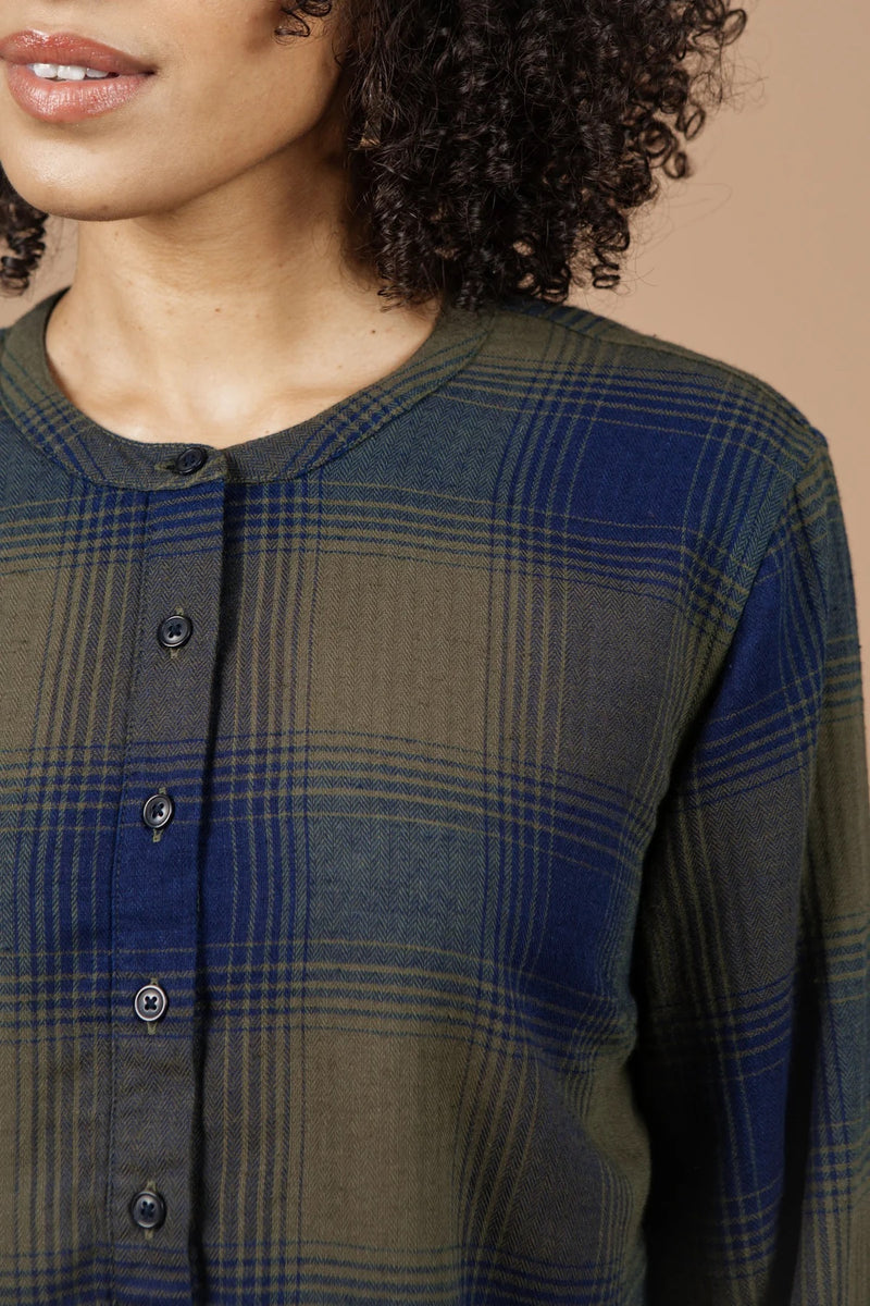 Yarra Pullover in Pacific Ombre Plaid