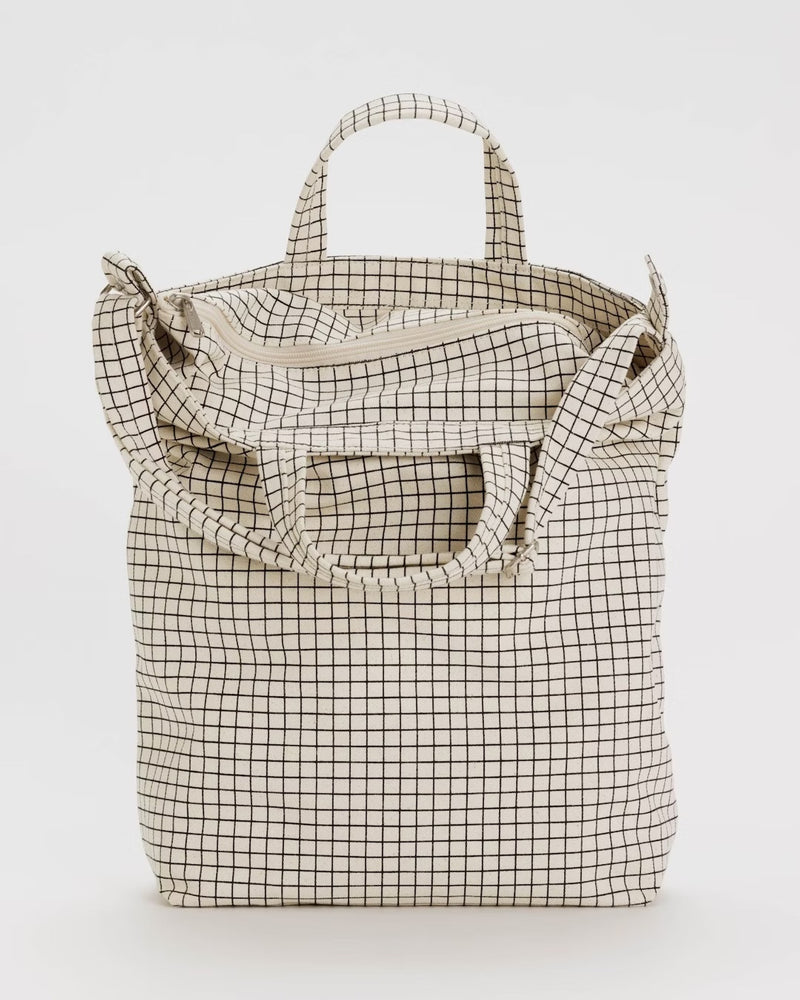 Baggu Zip Duck Bag - Natural Grid