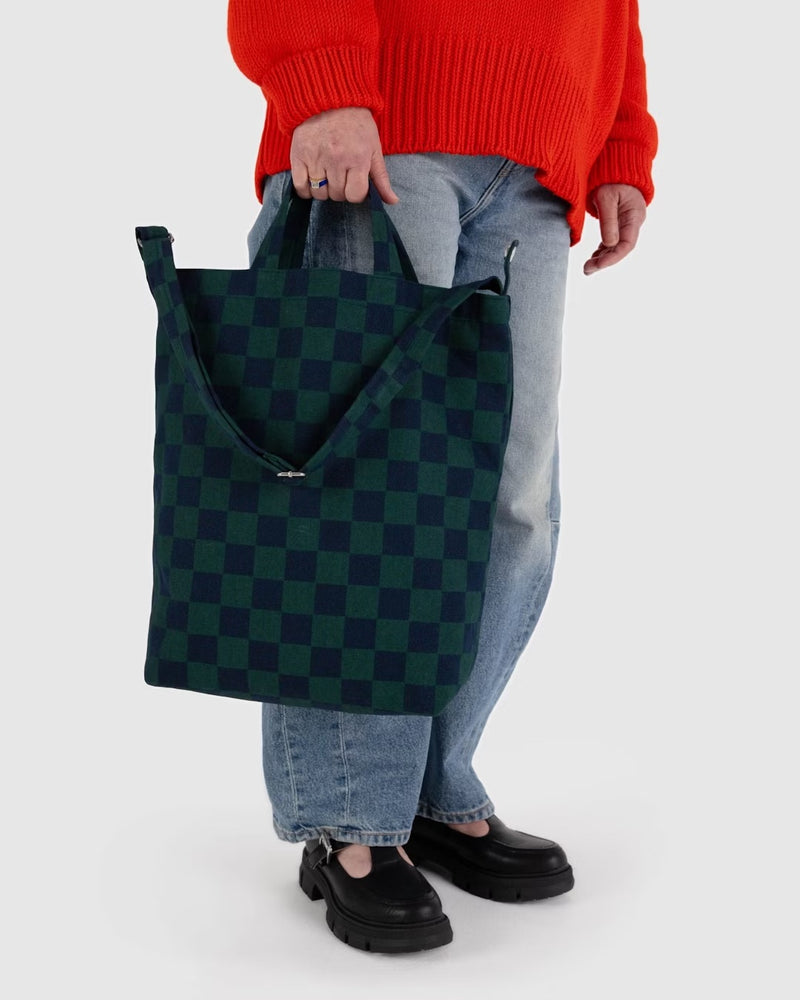 Baggu Zip Duck Bag - Navy Green Check