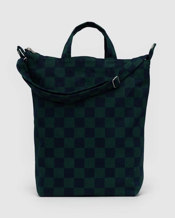 Baggu Zip Duck Bag - Navy Green Check