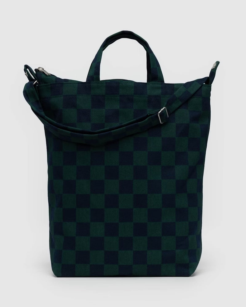 Baggu Zip Duck Bag - Navy Green Check