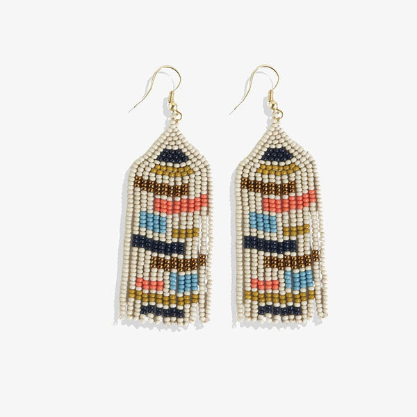 Dolly Beaded Fringe Earrings