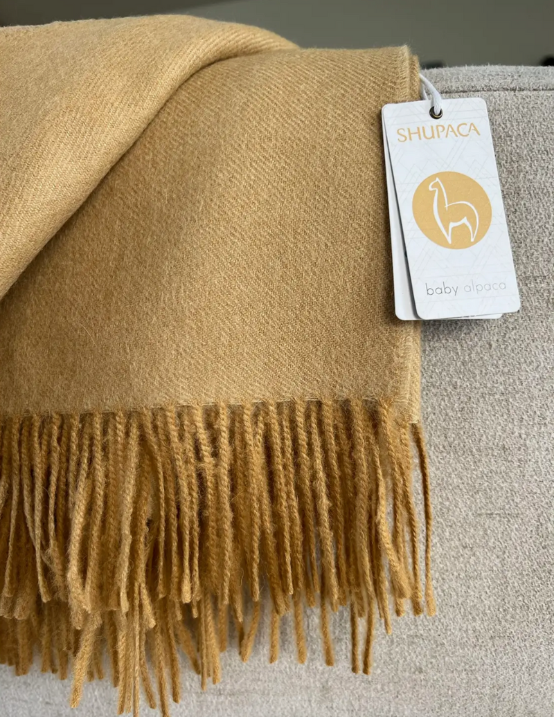 Baby Alpaca Scarf - Gold Dust