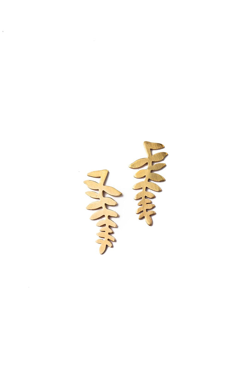 Fern Ear Climber Studs