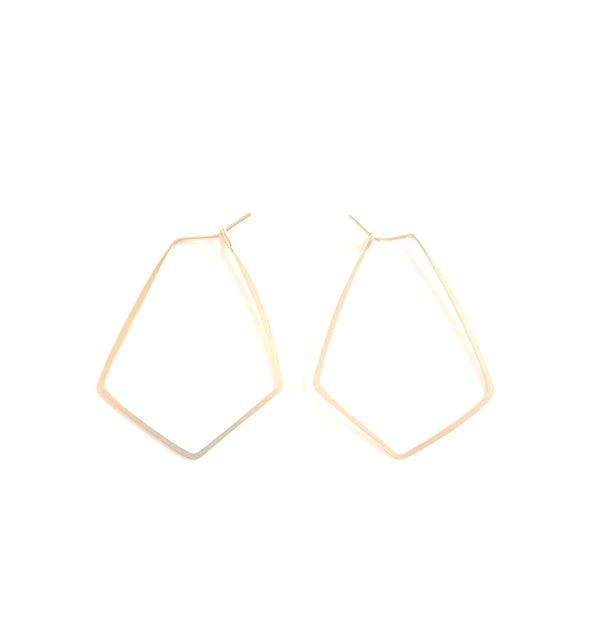 Diamond Shape Hoop Earrings