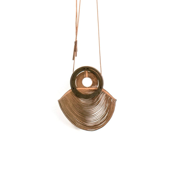 Oropopo Mirage Necklace (natural leather color)