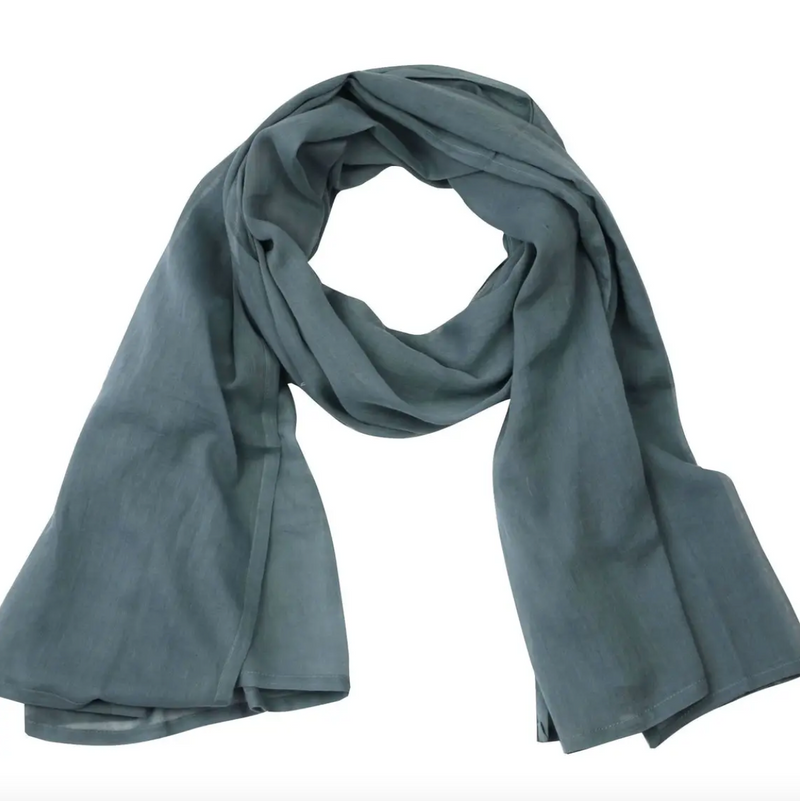 Cotton Scarf in Cloud Blue