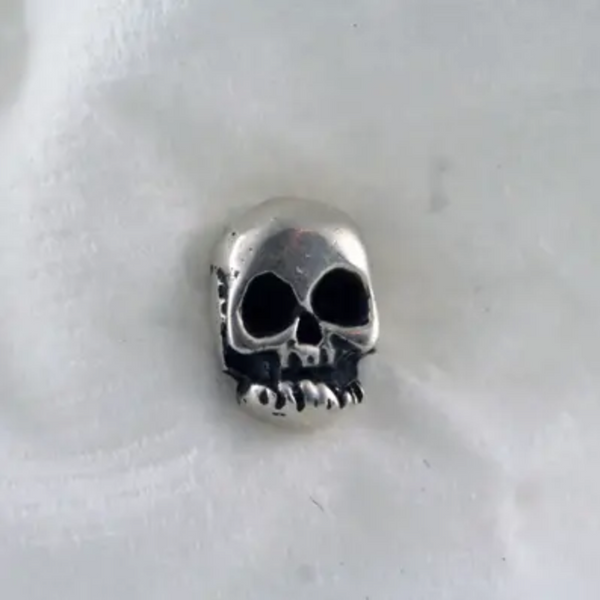 Tiny Sterling Skull Stud Earrings