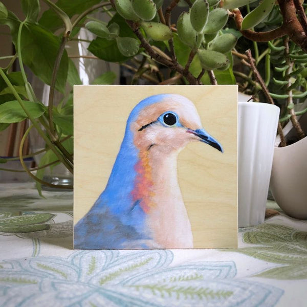 Mourning Dove Bird Print on Wood by Maggie Hurley